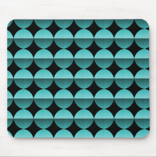 Vibrant Turquoise Retro Flair Mousepad