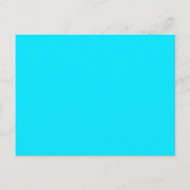 Vibrant Turquoise Sky Blue Colour Customise This Postcard (Front)