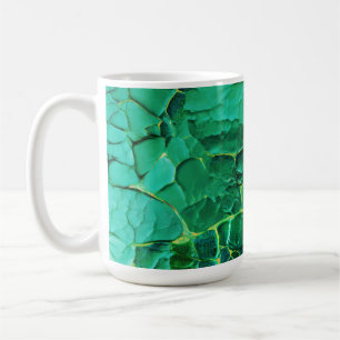 Vibrant Turquoise Textured Pattern Coffee Mug