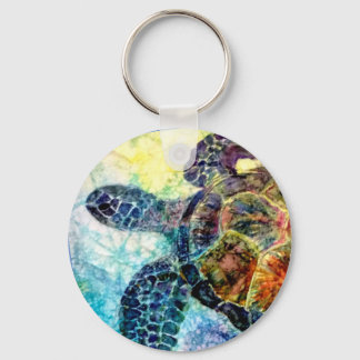 Vibrant Turtle Keychain