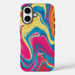 Vibrant Tye-Dye Marble Phone Case Design