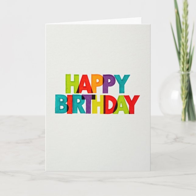 Vibrant Type Birthday Card (Front)