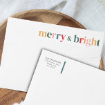 Vibrant Typography Merry & Bright Modern Christmas Wrap Around Label<br><div class="desc">Introducing our Merry & Bright Retro Return Address Labels, a delightful and colourful addition to your holiday correspondence. These labels effortlessly capture the essence of a bygone era with their bold typography and vintage-inspired design. The front of these labels features the words "Merry & Bright" in colourful, eye-catching typography. This...</div>