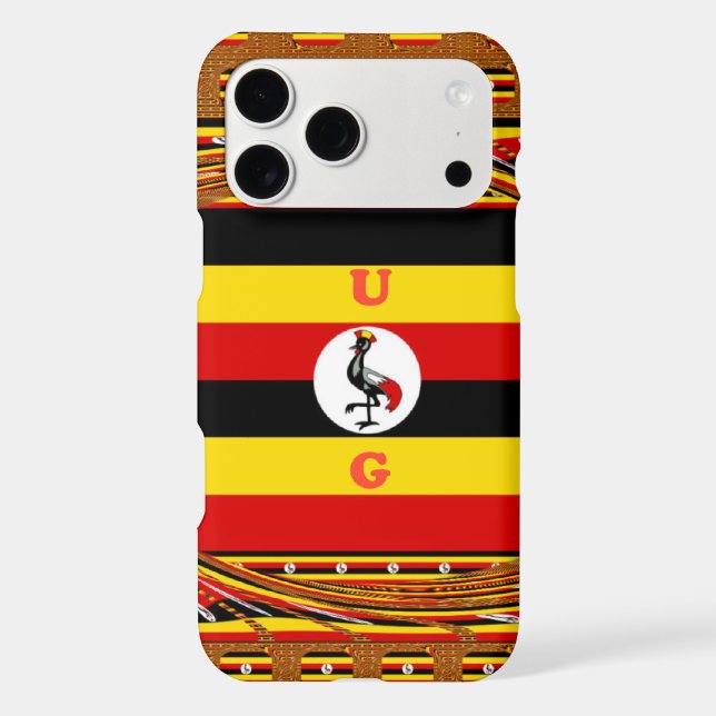 Vibrant Uganda Flag-Inspired Art (Back)