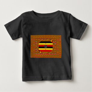Vibrant Uganda Flag-Inspired Art Baby T-Shirt