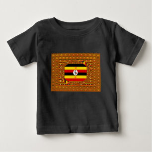 Vibrant Uganda Flag-Inspired Art Baby T-Shirt