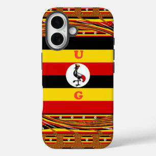 Vibrant Uganda Flag Inspired Art   Crested Crane H iPhone 16 Case