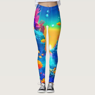Vibrant Underwater Paradise Found Leggings