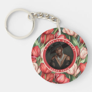 Vibrant Unique Gifts For Men Custom Photo Tulip Key Ring