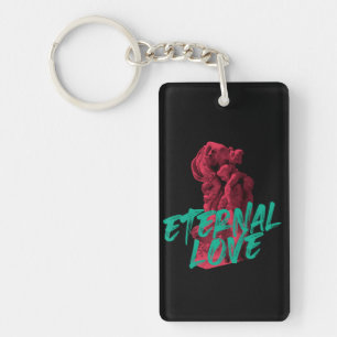 Vibrant, urban, trendy graphic design Eternal Love Key Ring