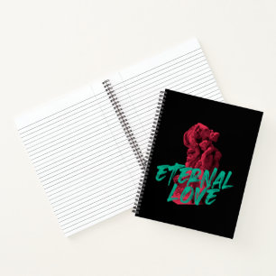 Vibrant, urban, trendy graphic design Eternal Love Notebook