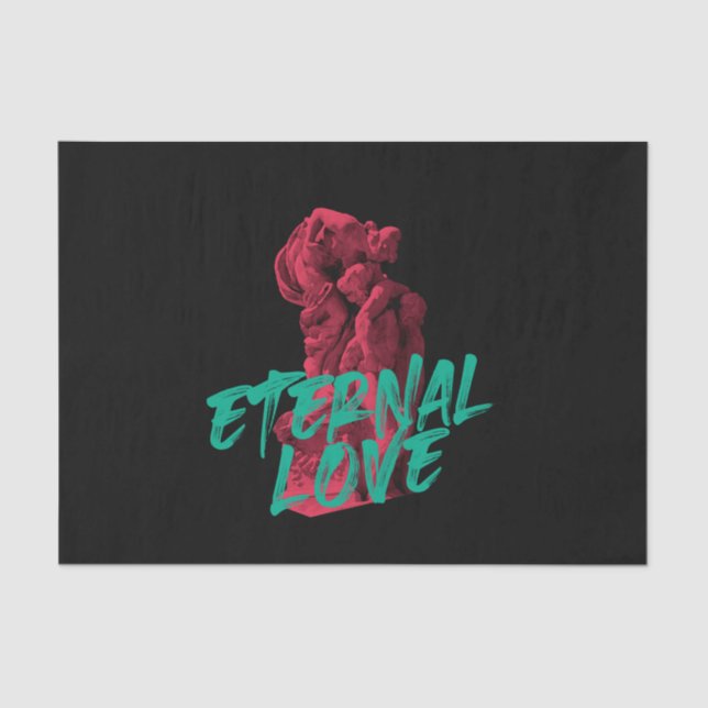 Vibrant, urban, trendy graphic design Eternal Love Tissue Paper (Front)