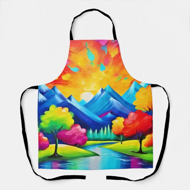 Vibrant Valley Vision Painting Apron (Front)