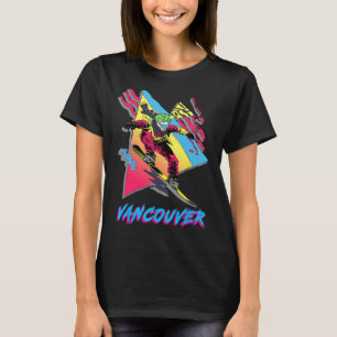 Vibrant Vancouver Snowboarding Adventure Design T-Shirt