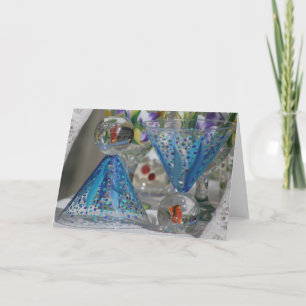Vibrant Vase Glass Glassware Holiday Card