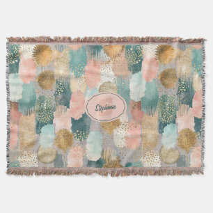 Vibrant Vertical Brushstroke Pattern (2) Throw Blanket