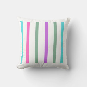 Vibrant Vertical Stripes Square Pillow