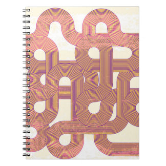 Vibrant Vintage: Abstract Colourful Lines Notebook