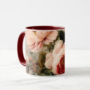 Vibrant Vintage Floral Arrangement Mug