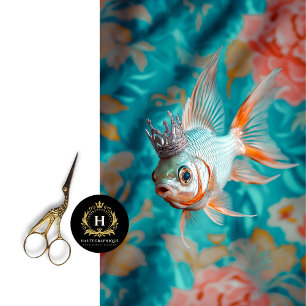 Vibrant Vintage Floral Fish Decoupage Tissue Paper