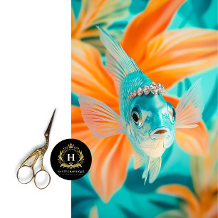 Vibrant Vintage Floral Fish Decoupage Tissue Paper