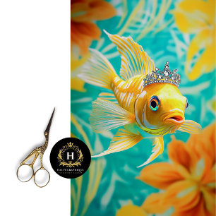 Vibrant Vintage Floral Fish Decoupage Tissue Paper