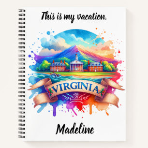 Vibrant Virginia with historic sites Notebook