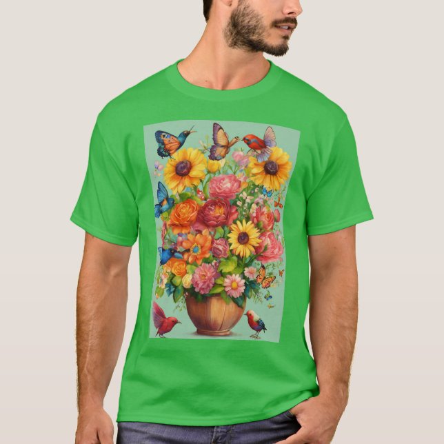Vibrant Vitamin Bouquet T-Shirt Design (Front)