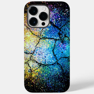 Vibrant Vivid Colours Splash Cracked iPhone Case