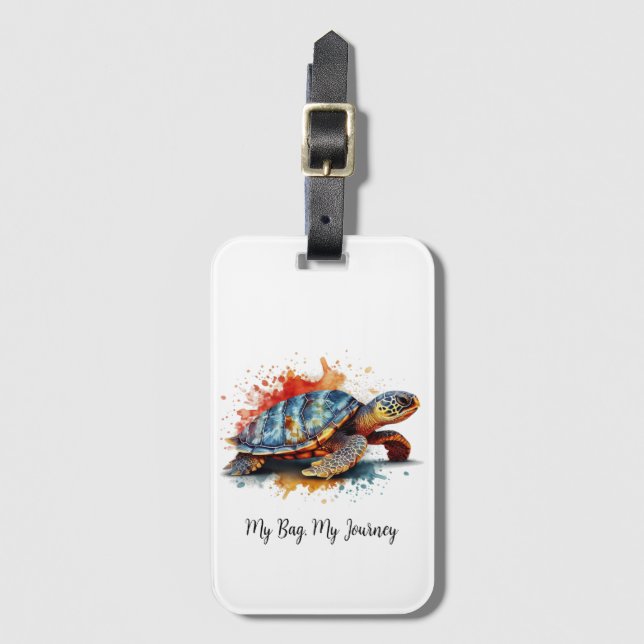 Vibrant Voyager, custom Luggage Tag (Front Vertical)