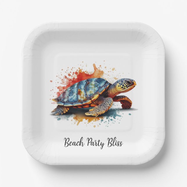 Vibrant Voyager, custom Paper Plate (Front)