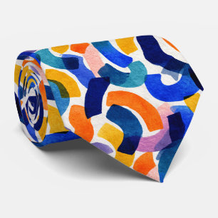 Vibrant Watercolor Abstract   Modern Artistic Tie