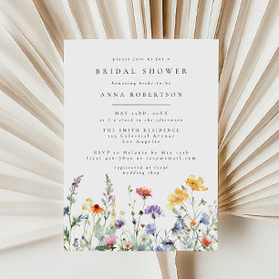 Vibrant Watercolor Floral Bridal Shower Invitation