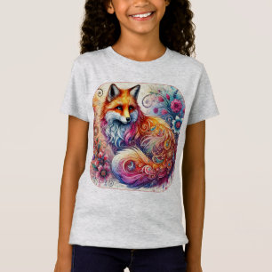 Vibrant Watercolor Fox T-Shirt