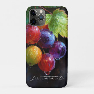 Vibrant Watercolor Grapes and Dew Drops Case-Mate iPhone Case