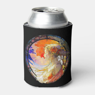 Vibrant Watercolor of Girl Can Cooler