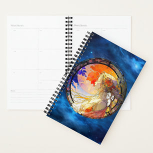 Vibrant Watercolor of Girl Planner