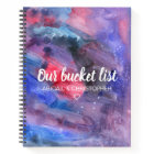 Vibrant Watercolor Our Bucket List Couple Keepsake