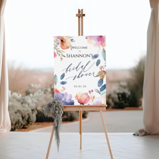 Vibrant Watercolor Welcome Bridal Sign (Creator Uploaded)
