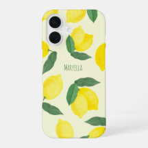 Vibrant Watercolor Yellow Lemons 