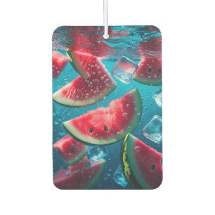 Vibrant Watermelon Slices Underwater – Refreshing  Car Air Freshener