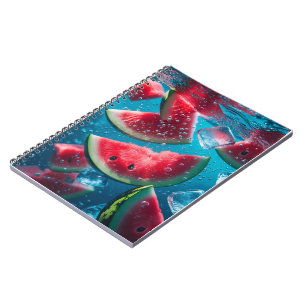Vibrant Watermelon Slices Underwater – Refreshing Notebook