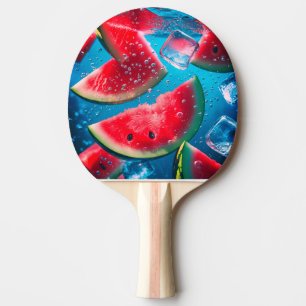 Vibrant Watermelon Slices Underwater – Refreshing  Ping Pong Paddle