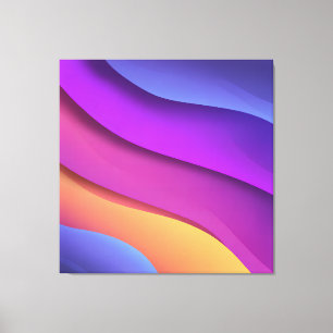 Vibrant Wave Gradient Canvas Print