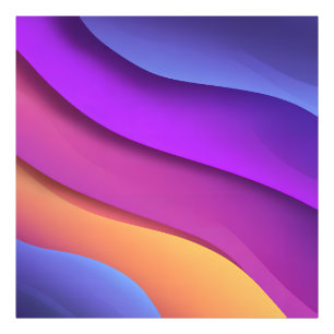 Vibrant Wave Gradient Photo Print