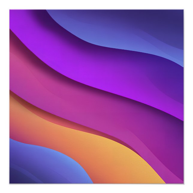 Vibrant Wave Gradient Poster (Front)
