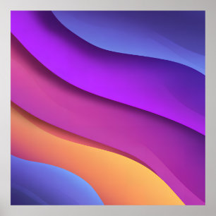 Vibrant Wave Gradient Poster