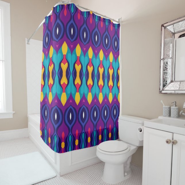 Vibrant Wave Shower Curtain (In Situ)