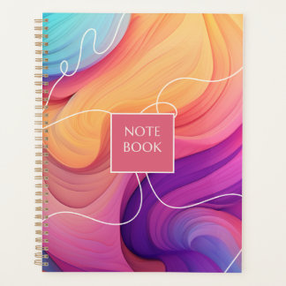 Vibrant Waves Notebook Planner
