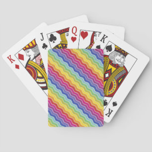 Vibrant Waves of Colour Playing Cards